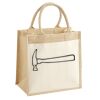 Cotton Pocket Jute Midi Tote Thumbnail