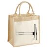 Cotton Pocket Jute Midi Tote Thumbnail