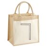 Cotton Pocket Jute Midi Tote Thumbnail