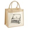 Cotton Pocket Jute Midi Tote Thumbnail