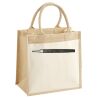 Cotton Pocket Jute Midi Tote Thumbnail