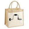 Cotton Pocket Jute Midi Tote Thumbnail