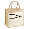 Cotton Pocket Jute Midi Tote Thumbnail