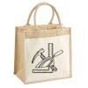 Cotton Pocket Jute Midi Tote Thumbnail