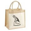 Cotton Pocket Jute Midi Tote Thumbnail