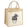 Cotton Pocket Jute Midi Tote Thumbnail