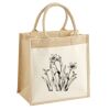 Cotton Pocket Jute Midi Tote Thumbnail