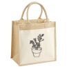 Cotton Pocket Jute Midi Tote Thumbnail