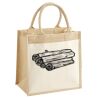 Cotton Pocket Jute Midi Tote Thumbnail