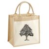 Cotton Pocket Jute Midi Tote Thumbnail