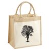 Cotton Pocket Jute Midi Tote Thumbnail