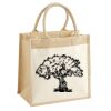 Cotton Pocket Jute Midi Tote Thumbnail