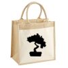 Cotton Pocket Jute Midi Tote Thumbnail