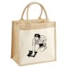 Cotton Pocket Jute Midi Tote Thumbnail