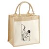 Cotton Pocket Jute Midi Tote Thumbnail