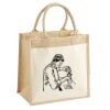 Cotton Pocket Jute Midi Tote Thumbnail