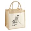 Cotton Pocket Jute Midi Tote Thumbnail