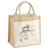 Cotton Pocket Jute Midi Tote Thumbnail