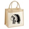 Cotton Pocket Jute Midi Tote Thumbnail