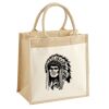 Cotton Pocket Jute Midi Tote Thumbnail
