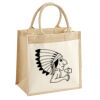Cotton Pocket Jute Midi Tote Thumbnail