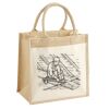 Cotton Pocket Jute Midi Tote Thumbnail