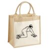 Cotton Pocket Jute Midi Tote Thumbnail