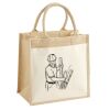 Cotton Pocket Jute Midi Tote Thumbnail