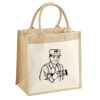 Cotton Pocket Jute Midi Tote Thumbnail