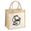 Cotton Pocket Jute Midi Tote Thumbnail