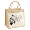 Cotton Pocket Jute Midi Tote Thumbnail