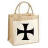 Cotton Pocket Jute Midi Tote Thumbnail