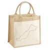 Cotton Pocket Jute Midi Tote Thumbnail