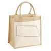 Cotton Pocket Jute Midi Tote Thumbnail