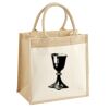 Cotton Pocket Jute Midi Tote Thumbnail