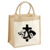Cotton Pocket Jute Midi Tote Thumbnail