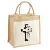 Cotton Pocket Jute Midi Tote Thumbnail