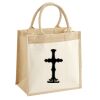 Cotton Pocket Jute Midi Tote Thumbnail
