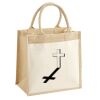 Cotton Pocket Jute Midi Tote Thumbnail