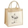Cotton Pocket Jute Midi Tote Thumbnail