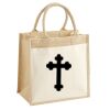 Cotton Pocket Jute Midi Tote Thumbnail