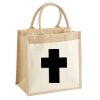 Cotton Pocket Jute Midi Tote Thumbnail