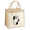 Cotton Pocket Jute Midi Tote Thumbnail