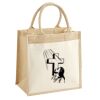 Cotton Pocket Jute Midi Tote Thumbnail