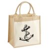 Cotton Pocket Jute Midi Tote Thumbnail