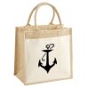 Cotton Pocket Jute Midi Tote Thumbnail