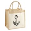 Cotton Pocket Jute Midi Tote Thumbnail