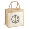 Cotton Pocket Jute Midi Tote Thumbnail