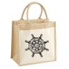 Cotton Pocket Jute Midi Tote Thumbnail