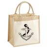 Cotton Pocket Jute Midi Tote Thumbnail